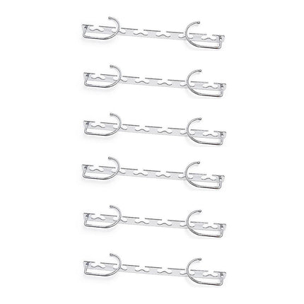 Clothes Hanger Space Saving Hook Folding Wardrobe Multipurpose Rack Coat Pants - 6PCS.