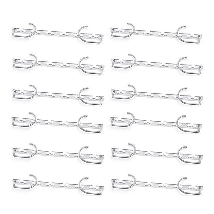 Clothes Hanger Space Saving Hook Folding Wardrobe Multipurpose Rack Coat Pants - 6PCS.