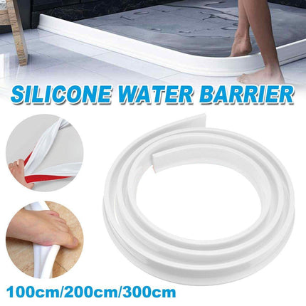 100-300CM Silicone Shower Water Barrier Bathroom Waterproof Strip Self-Adhesive - 100CM.