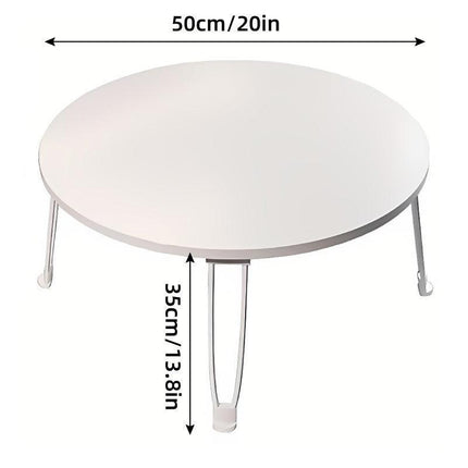 Small Foldable Computer Desk Portable Bed Table Round Home Office Laptop Stand.