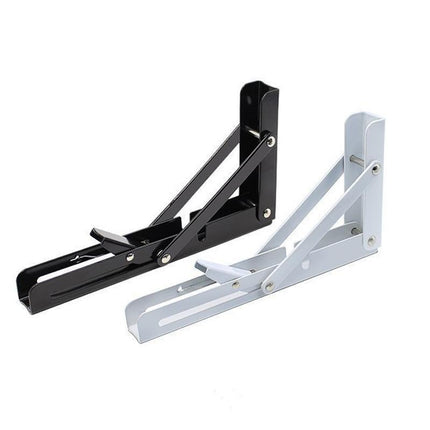 Traderight Table Bracket Folding Stainless Steel 150KG Wall Shelf Bench 2PCS - White 20in.