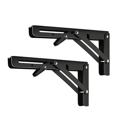 Traderight Table Bracket Folding Stainless Steel 150KG Wall Shelf Bench 2PCS - White 20in.