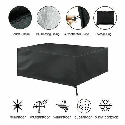 Waterproof Outdoor Furniture Cover Garden Patio Rain Uv Table Protector Chair - 120*120*74.