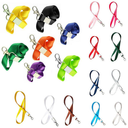 Neck Strap with Clip for ID Badge Name Tag Card Holder Lanyard - Coffee.
