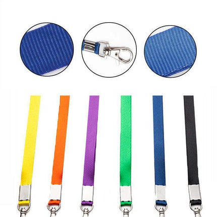 Neck Strap with Clip for ID Badge Name Tag Card Holder Lanyard - Coffee.