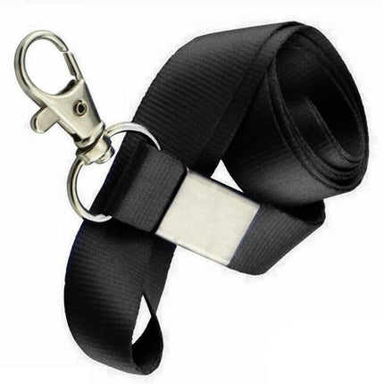 Neck Strap with Clip for ID Badge Name Tag Card Holder Lanyard - White.