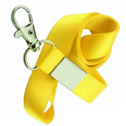 Neck Strap with Clip for ID Badge Name Tag Card Holder Lanyard - White.