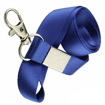 Neck Strap with Clip for ID Badge Name Tag Card Holder Lanyard - White.