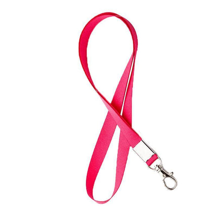 Neck Strap with Clip for ID Badge Name Tag Card Holder Lanyard - White.