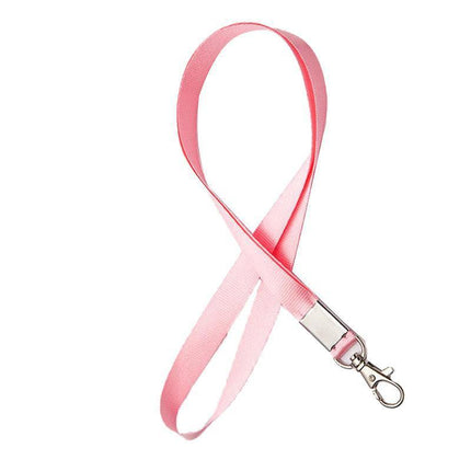 Neck Strap with Clip for ID Badge Name Tag Card Holder Lanyard - White.