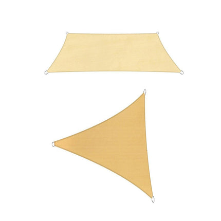 Outdoor Breathable Shade Sail Canopy Triangle Square Patio Garden Sun Shade - 2*4m（Rectangular）.