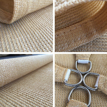 Outdoor Breathable Shade Sail Canopy Triangle Square Patio Garden Sun Shade - 2*4m（Rectangular）.
