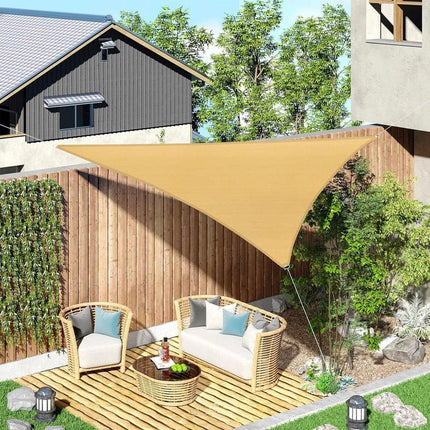 Outdoor Breathable Shade Sail Canopy Triangle Square Patio Garden Sun Shade - 3*6m（Rectangular）.