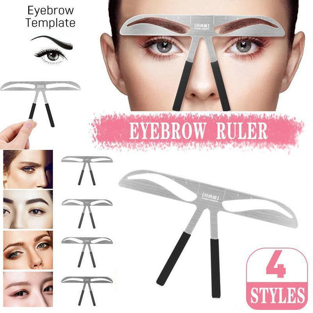 Brow Stencil Shaper Tattoo Eyebrow Kit Ruler 3D Balance Template Makeup Tool Au - #2 Classic Eyebrow.