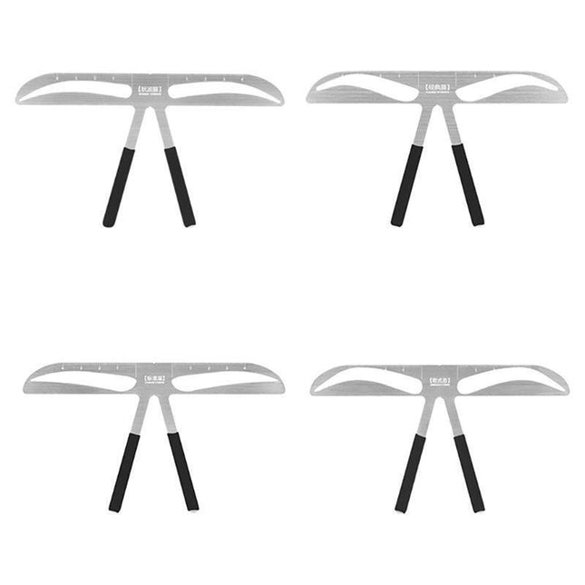 Brow Stencil Shaper Tattoo Eyebrow Kit Ruler 3D Balance Template Makeup Tool Au - #2 Classic Eyebrow.