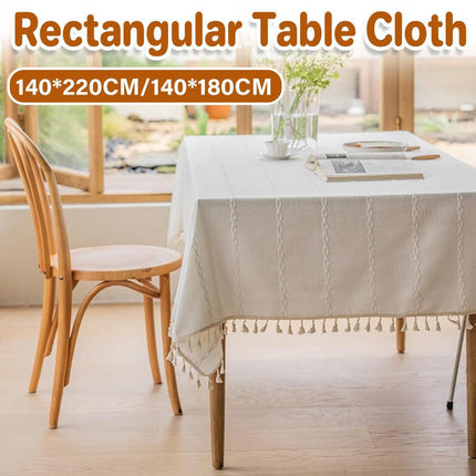 Rectangular Tablecloth Home Dining Table Cover Coffee Table Cloth Waterproof - 140x220cm.