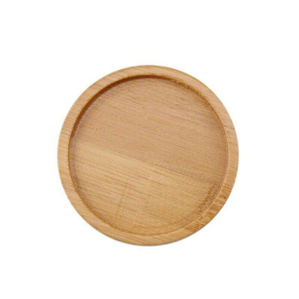 4x Round Bamboo Wooden Coaster Tea Coffee Drink Holders Pallet Beverage Mat Pad.