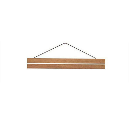 Teak Wooden Poster Frame 31–61cm Wall Art Scroll Hanger Picture Frame Clamp Holder - 51CM.