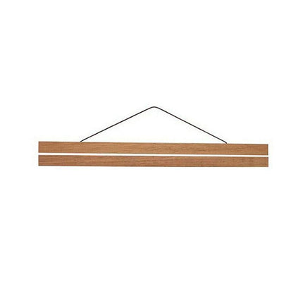Teak Wooden Poster Frame 31–61cm Wall Art Scroll Hanger Picture Frame Clamp Holder - 51CM.