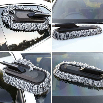 Car Wash Duster Brush Microfiber Telescopic Cleaning Tool for Vehicle Detailing.