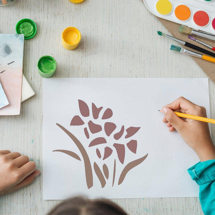 60X Flower Painting Stencils on Wood Canvas Reusable Stencil Art Template Fabric.