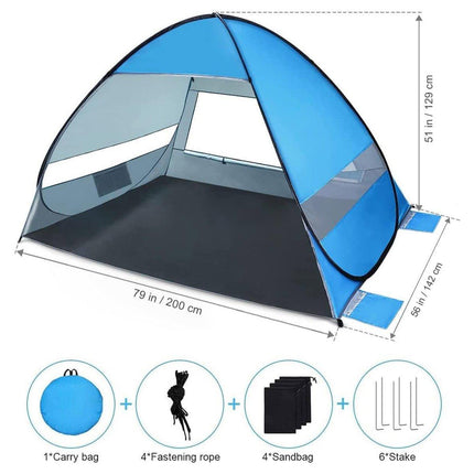 Automatic Pop Up Beach Tent UV Protection Portable Sunshade Shelter Outdoor.