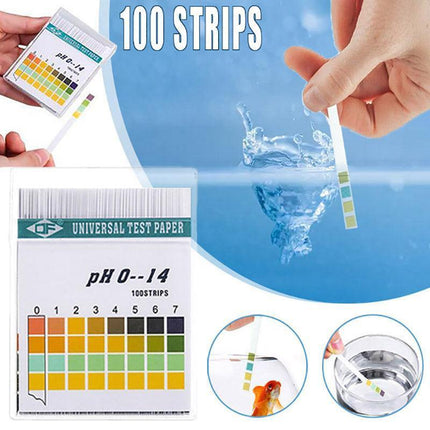 100pcs pH Test Strips 0-14 Alkaline Acid Litmus Kit for Urine Saliva Water.