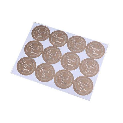UP TO 80PCS Stickers Labels Thank You Stickers Gift Wrapping Craft Scrapbook DIY - 12*5PCS Style 6.