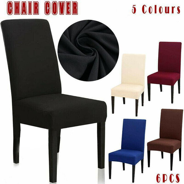 6X Stretch Chair Cover Seat Covers Spandex Washable Banquet Wedding Party Decora - Lake Blue.