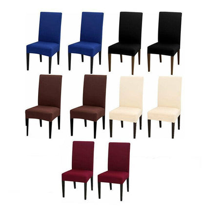 6X Stretch Chair Cover Seat Covers Spandex Washable Banquet Wedding Party Decora - Brown.