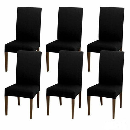 6X Stretch Chair Cover Seat Covers Spandex Washable Banquet Wedding Party Decora - Brown.