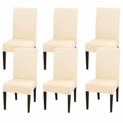 6X Stretch Chair Cover Seat Covers Spandex Washable Banquet Wedding Party Decora - Brown.