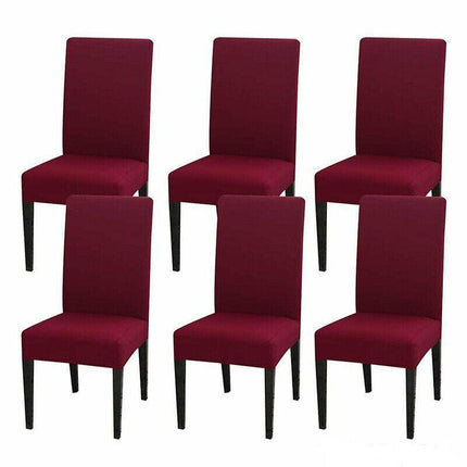 6X Stretch Chair Cover Seat Covers Spandex Washable Banquet Wedding Party Decora - Brown.