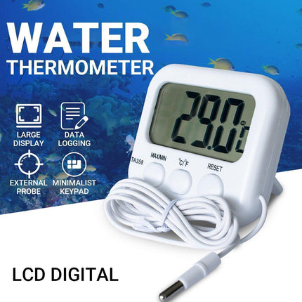 Digital Thermometer with Probe for Refrigerator Fish Tank Aquarium Temperature.
