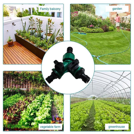 3PCS Versatile 2 Way Garden Hose Splitter Y Shape Water Pipe Connector Diverter.