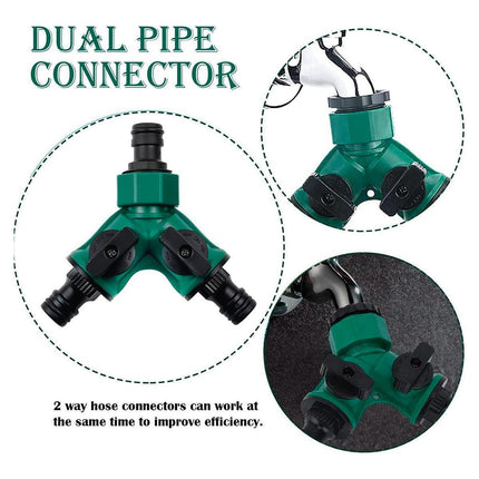 3PCS Versatile 2 Way Garden Hose Splitter Y Shape Water Pipe Connector Diverter.
