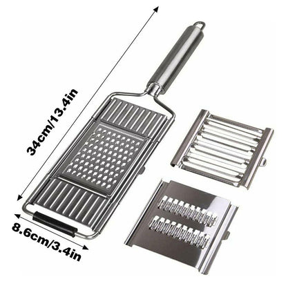 Multi-Purpose Vegetable Slicer Peeler Stainless Steel Grater Shredder Cutter.
