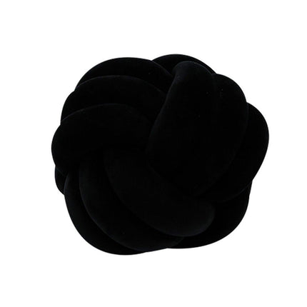 Three-Strand Braided Round Pillow Sofa Cushion Decorative Pillow for Living Room - Dark Grey.