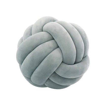 Three-Strand Braided Round Pillow Sofa Cushion Decorative Pillow for Living Room - Dark Grey.