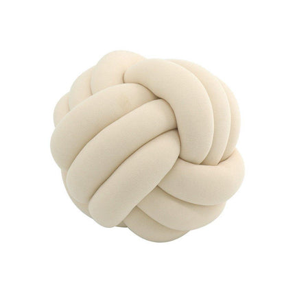 Three-Strand Braided Round Pillow Sofa Cushion Decorative Pillow for Living Room - Dark Grey.