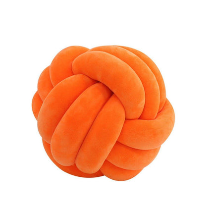 Three-Strand Braided Round Pillow Sofa Cushion Decorative Pillow for Living Room - Dark Grey.