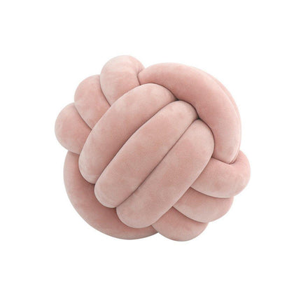 Three-Strand Braided Round Pillow Sofa Cushion Decorative Pillow for Living Room - Dark Grey.