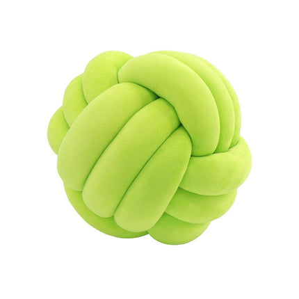 Three-Strand Braided Round Pillow Sofa Cushion Decorative Pillow for Living Room - Dark Grey.