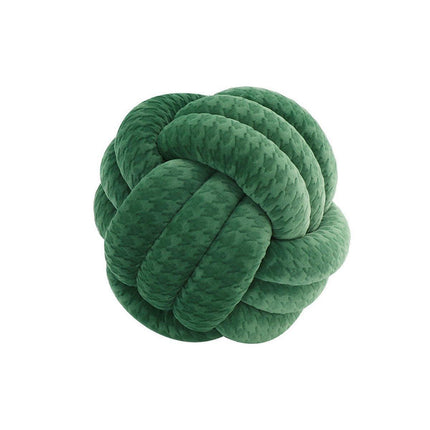 Three-Strand Braided Round Pillow Sofa Cushion Decorative Pillow for Living Room - Dark Grey.