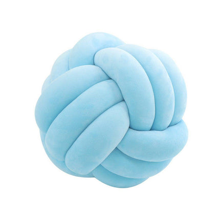 Three-Strand Braided Round Pillow Sofa Cushion Decorative Pillow for Living Room - Dark Grey.