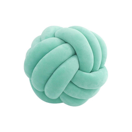 Three-Strand Braided Round Pillow Sofa Cushion Decorative Pillow for Living Room - Dark Grey.