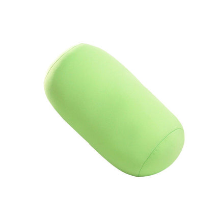 Solid Color Cylindrical Foam Particle Pillow Multi-Functional Neck Waist Support - Pink.