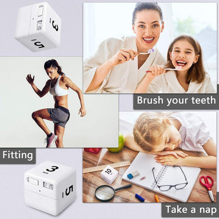 Cubic Timer for Students Time Management Study Exercise Reminder Tool Adjustable - 1-3-5-10.