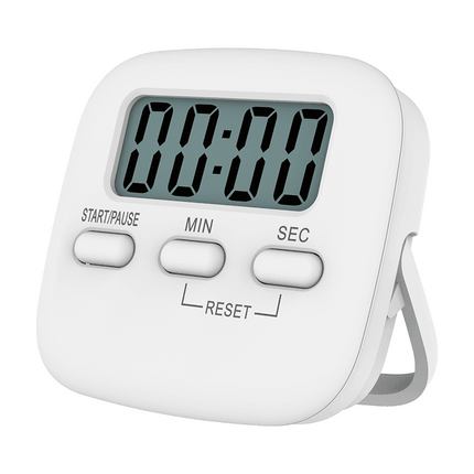 Digital Kitchen Timer 99 Minute Countdown Clock With LCD Display and Metal Mount - Pink.