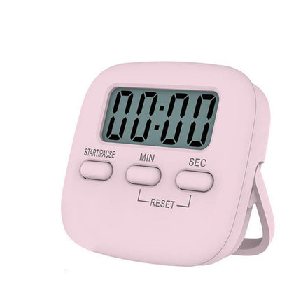 Digital Kitchen Timer 99 Minute Countdown Clock With LCD Display and Metal Mount - White.